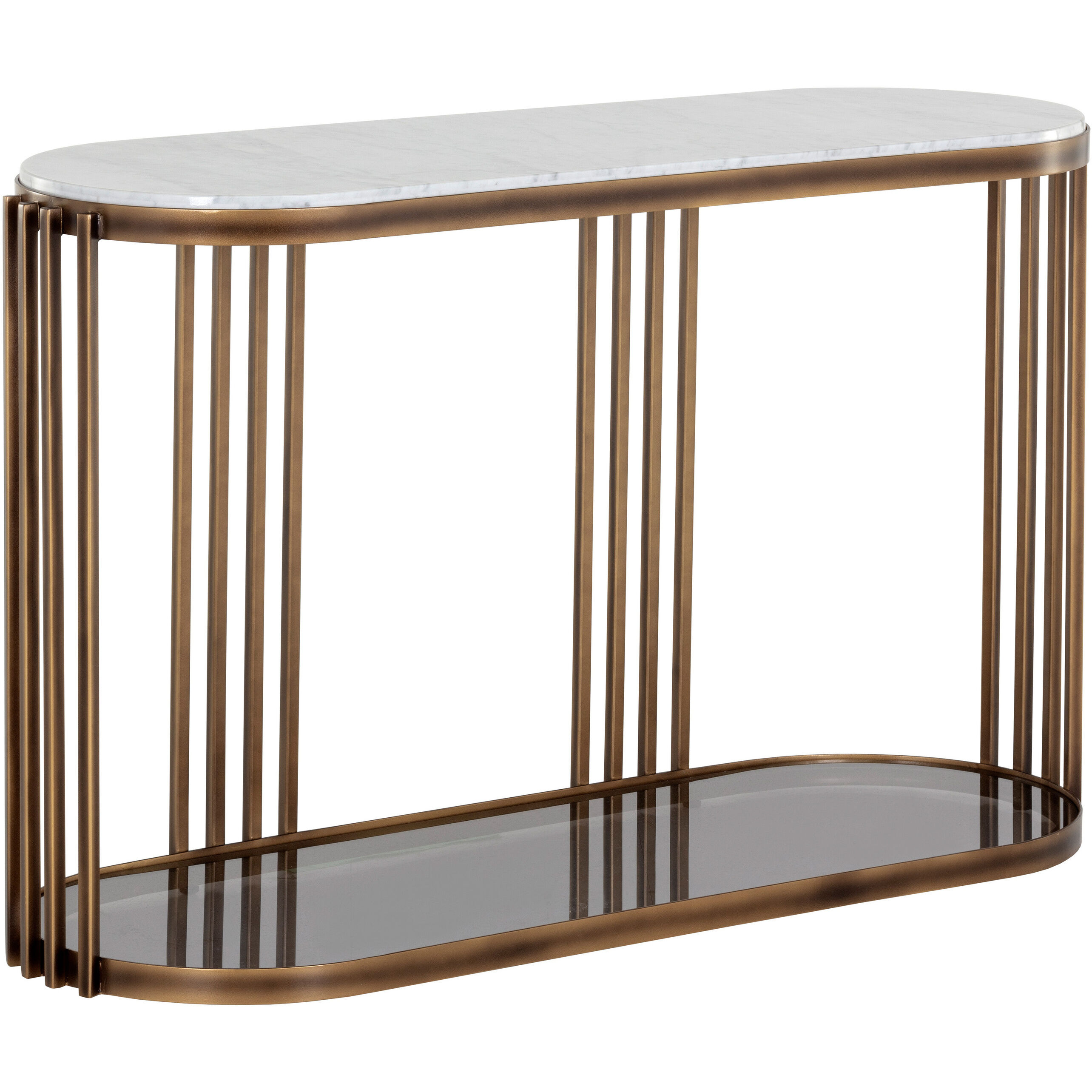 Naxos 50.5 X 18 inch White / Rustic Bronze Console Table